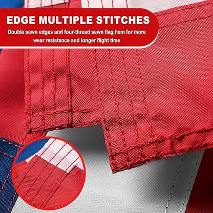 Outdoor 4x6 American Flag,Heavy Duty 600D Polyester,American Flag Porch,Longest Lasting,Embroidered Stars, Brass Grommets,Sewn Stripes,Allegiance Flags For Outside 4x6,Unmatched Durability in Any Weather.