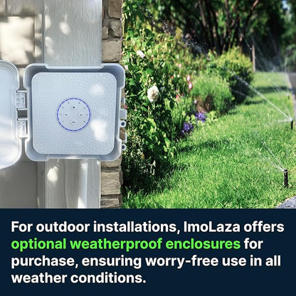 ImoLaza ET Master 4 Gen Smart Sprinkler Controller: Upgraded 6-Zone WiFi Irrigation Controller with Automated Watering, App Control, Smart Weather Skips and Fault Alerts