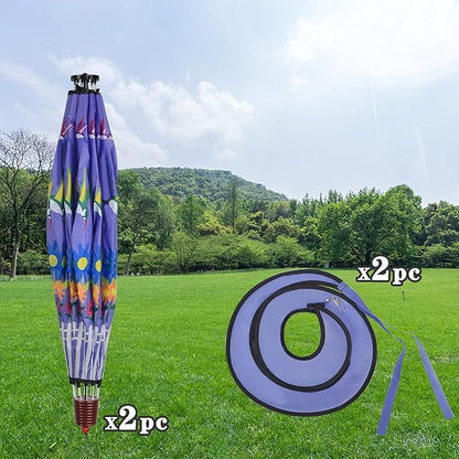 Giant Hummingbird Hot Air Balloon Garden Wind Spinners Large Pinwheels Whirligigs Windmill Toys for Kids Yard Decor Lawn Decorations Outdoor Whirlygig Windmills Wind Twister Everyday 59" L 2Pack