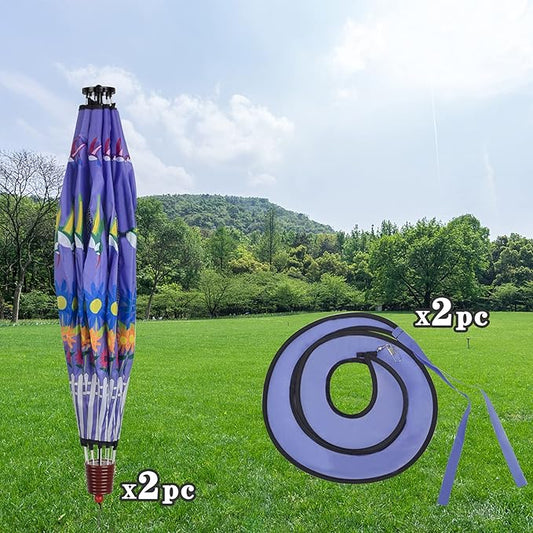 Giant Hummingbird Hot Air Balloon Garden Wind Spinners Large Pinwheels Whirligigs Windmill Toys for Kids Yard Decor Lawn Decorations Outdoor Whirlygig Windmills Wind Twister Everyday 59" L 2Pack