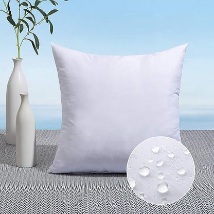 MIULEE 24x24 Pillow Insert Throw Pillow Insert, Outdoor Pillows Water-Resistant Premium Outdoor Pillow Stuffer Sham Square for Couch Sofa Patio Furniture Cushion Porch Swing