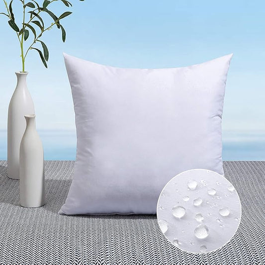 MIULEE 24x24 Pillow Insert Throw Pillow Insert, Outdoor Pillows Water-Resistant Premium Outdoor Pillow Stuffer Sham Square for Couch Sofa Patio Furniture Cushion Porch Swing