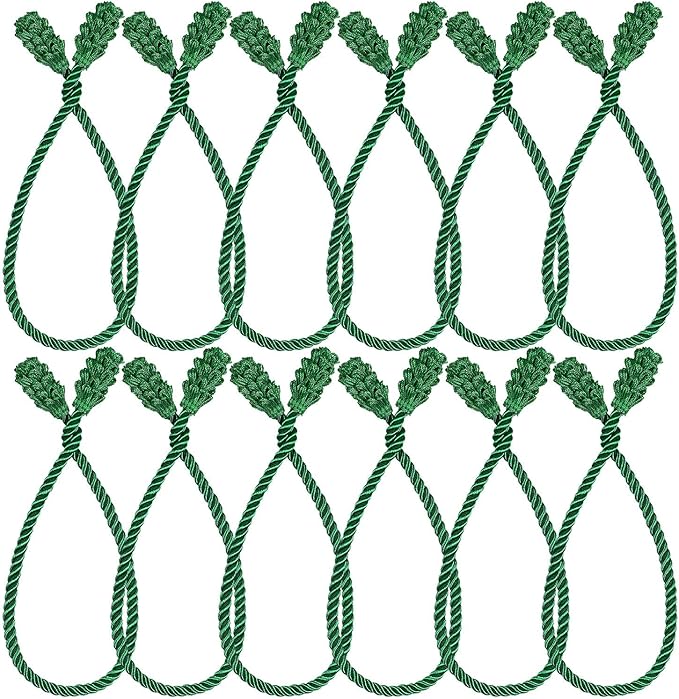 Shappy 12 Pieces Christmas Garland Banister Ties Christmas Decorative Reusable and Flexible Twist Ties for Garland, Banister Home Decoration