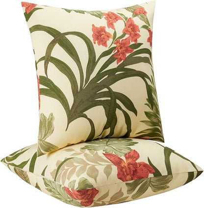 JMGBird Patio Pillows with Inserts 18 * 18 Inch Outdoor Pillows for Patio Furniture