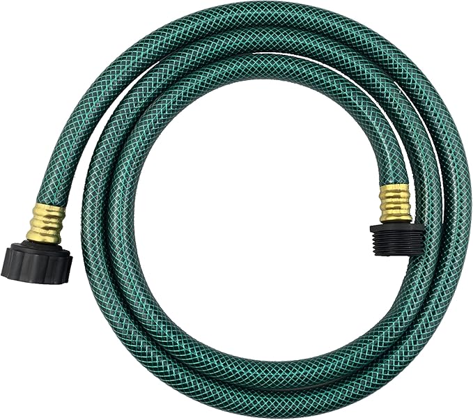 PVC Garden Hose 1/2 Inch, Flexible Water Hose with Male and Female Fittings, No Leaking, Heavy Duty, for Household, Outdoors, Lawns, Patio (5 FT, Green, Plastic Fittings)