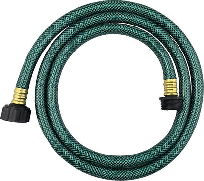 PVC Garden Hose 1/2 Inch, Flexible Water Hose with Male and Female Fittings, No Leaking, Heavy Duty, for Household, Outdoors, Lawns, Patio (5 FT, Green, Plastic Fittings)