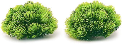 BEGONDIS 2Pcs Aquarium Decorations Fish Tank Artificial Green Water Plants Made of Soft Plastic