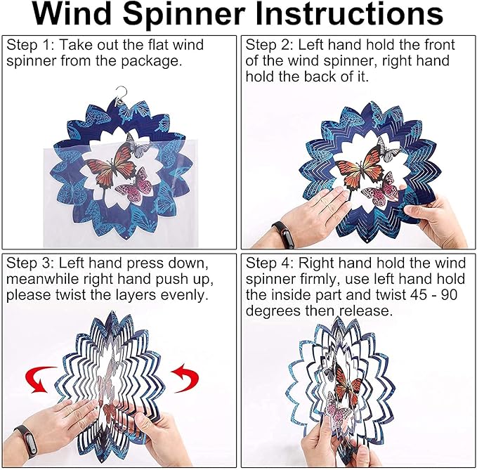 Cardinal Wind Spinner, 3D Wind Spinners Outdoor Metal Clearance, 12 Inches Green Garden Bird Spinner Hanging Yard Art, Large Colorful Spinning Wind Catcher, Wind Sculpture Spinifity Ornaments Gifts