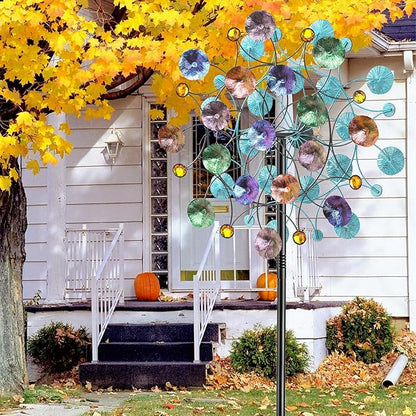 FaloStwer 78.7 Inch Tall Metal Wind Spinner for Outdoor, Large Kinetic Wind Sculpture with Unique Blade Design, Easy Install Garden Windmill for Patio Yard Lawn Decoration(Large Size A)