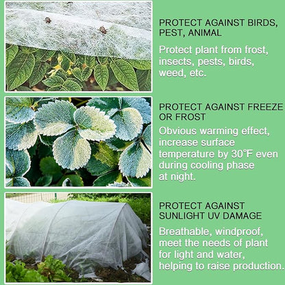 Plant Covers Freeze Protection, 7'x 25' Frost Cloth for Outdoor Plants, Winter Plant Cover for Frost Protection, Plant Blanket Floating Row Covers for Garden and Tree