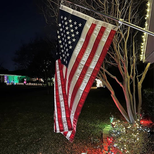 Homissor American Flags for Outside US Flag 4x6 Heavy Duty Outdoor USA Banner Embroidered Stars High Wind All Weather Sewn Stripes Brass Grommets