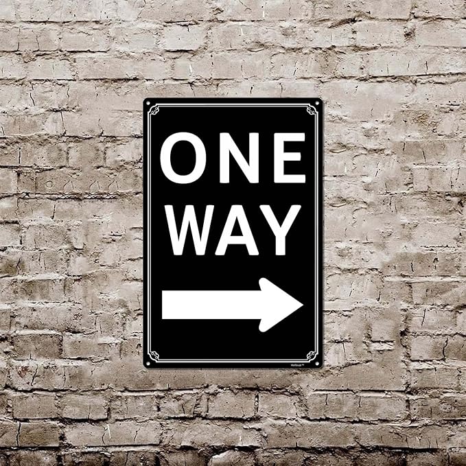 12x16" One Way" with Left Arrow - High-Intensity Aluminum Parking Lot Sign, Weatherproof & Fade-Resistant, Ideal for Outdoor & Indoor Use - Curbside Sign