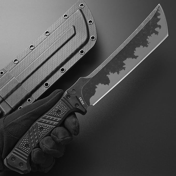 GTK1 Fixed Blade Knife DC53 Steel Blade Nylon Fiberglass Handle Full Tang EDC Tool Knifes for Outdoor Camping Survival Adventure Bushcraft