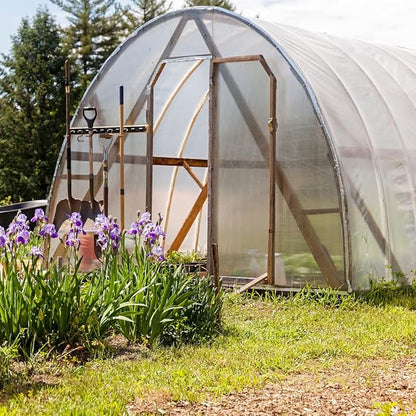 Farm Plastic Supply - Spring Wire & Lock Channel - (50 Pack) - Steel 6.5 ft Spring Lock Track & U-Channel Bundle for Greenhouse Plastic Polyethylene Film or Shade Cloth