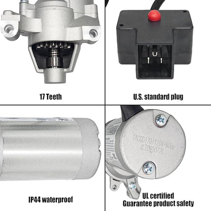 fullas 119-1952 Starter Motor for Toro 21" Power Clear Snow Thrower 621E 621ZE 621QZE 721E 721QZE Series with LC168FDS G210FDS 170FDS 212CC Engines 110V 17 Tooth Starter
