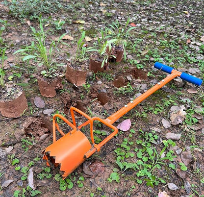 glorousamc Bulb Planter, Weeder, Sod Plugger, Flower Planting, Soil Sampler-5-IN-1 Lawn Tool and Garden Tool - Enhanced Bottom Edge for Easier Penetration, 33.5 Inch（A）
