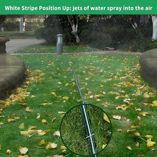 150 FT (75FT*2) Flat Sprinkler Hose for Lawn Watering Garden Soaker Hose with Holes, Heavy Duty Lightweight No-Kink Water Hose with Stakes, Irrigation Hose, Great Fun for Kids and Dog