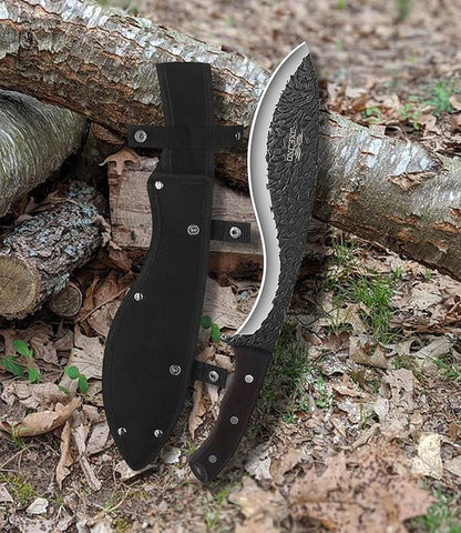 JXE JXO Machete, 14.5" Full Tang Machete for Cutting Trees Heavy Duty, 3Cr13 Steel with Nylon Sheath for Yard Work, Bushcraft and Outdoor