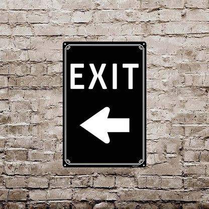 12x16"Exit Sign with Right Arrow - High-Intensity Aluminum Parking Lot Sign, Weatherproof & Fade-Resistant, Ideal for Outdoor & Indoor Use - Curbside Sign