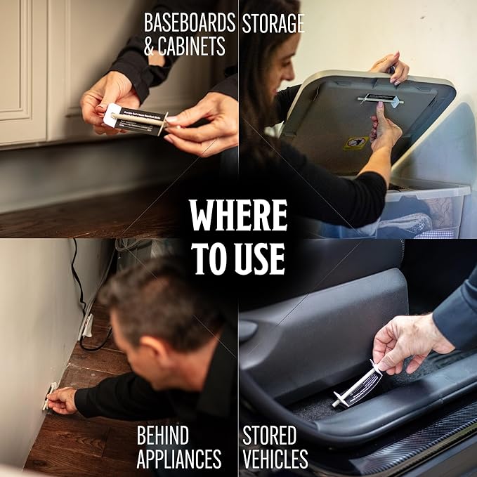 Grandpa Gus's Natural Mouse Repellent Stick, Patented Delivery of Concentrate Peppermint Scent, Plant-Based, Humane Rodent Repellent for Home, Campers & RVs, Pack of 10