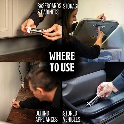 Grandpa Gus's Natural Mouse Repellent Stick, Patented Delivery of Concentrate Peppermint Scent, Plant-Based, Humane Rodent Repellent for Home, Campers & RVs, Pack of 10