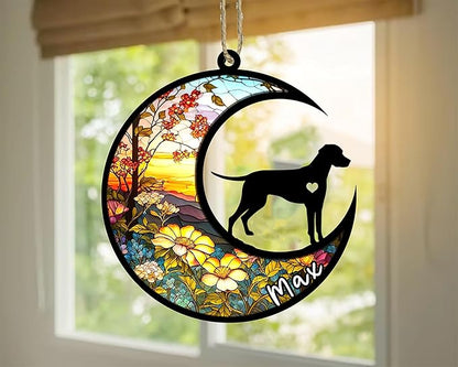 Personalized Dog Memorial, Custom Name Dalmatian Dog Christmas Ornament with Name, Custom Breeds, Pet Loss Light Catcher, Gifts for Lovers Loss of Pet Sympathy on Mothers Day Christmas