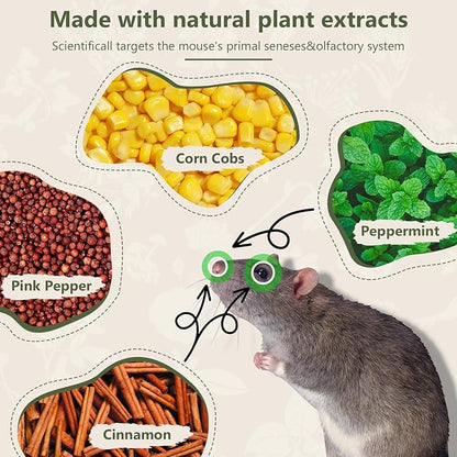 Mouse Repellent, 12 Pack Peppermint Oil Mouse Repellent for Car Engines, Indoor & Outdoor Use, Keep Mice Out of House and Garage, Safe for Pets and Family.