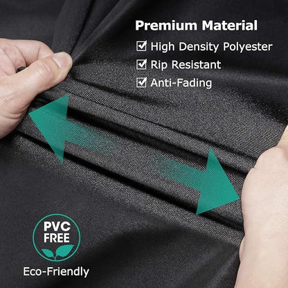 SunPatio Waterproof Outdoor Chaise Lounge Cover , 2 Pack Patio Lounge Chair Covers with Windproof Buckle Straps, UV & Rip & Fade Resistant, All Weather Protection, 80W x 30D x 26H inch, Black
