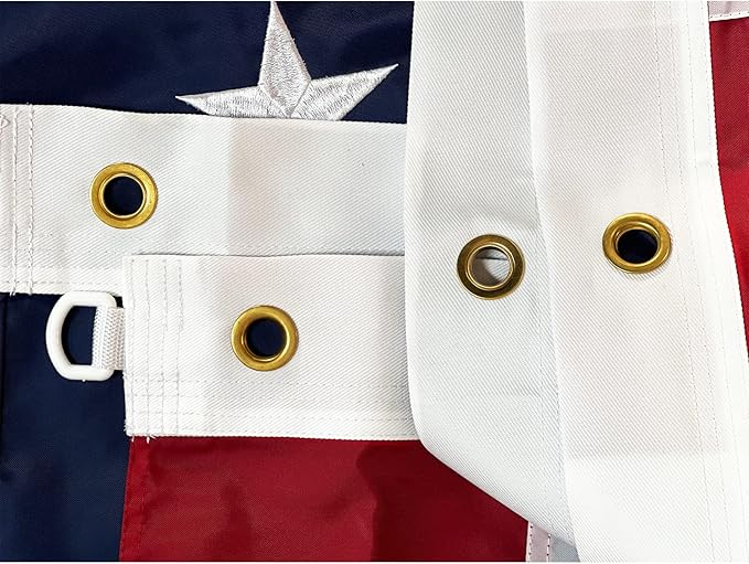 Homissor American Flag 8x12 Heavy Duty Outdoor Embroidered Stars Large USA US Flags Longest Lasting Sewn Stripes Indoor With Brass Grommets