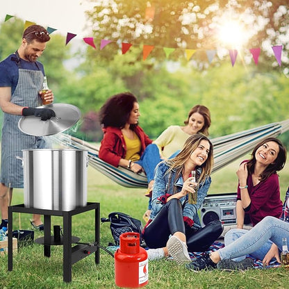 OT1601 Outdoor Fryer,Seafood Boil Kit, Featuring a Propane Burner, Propane Regulator, and a 60QT Pot with Basket, Built for Heavy-Duty Outdoor Use For Patio Garden