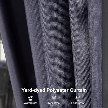 PURPLE LEAF 12' X 20' Hardtop Gazebo Aluminum Gazebo with Galvanized Steel Double Roof for Backyard Patio Lawn and Garden, Curtains and Netting Included, Navy Blue