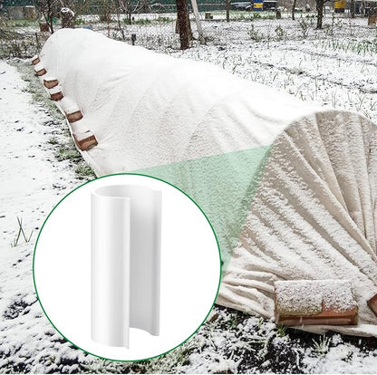 Jetec 128 Pieces PVC Pipe Clips Covers 2.4 Inches Long Greenhouse Clamps for Netting for Greenhouses Garden Shelters Bird Protection(For 1 Inch PVC Pipe,White)