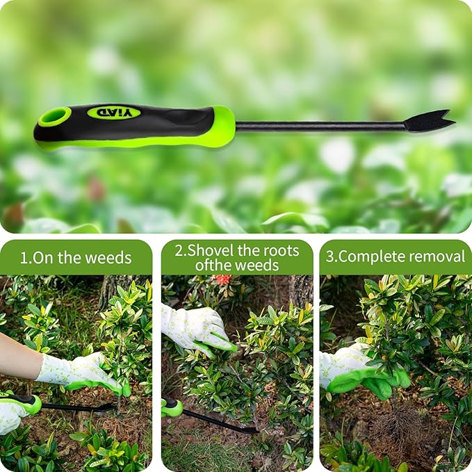 Dandelion Weed Puller Tool, Weed Puller Tool with Ergonomic Handle Garden Weed Remover Tool for Planting, Dandelion Puller Flower and Vegetable Care in Lawn Garden Yard