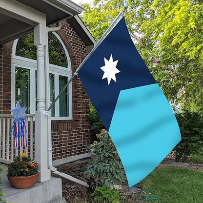 FLAGWIN State Flag 3x5 FT, 3 Ply Double Sided Polyester with Brass Grommets, Vivid Color and Fade Proof (New Minnesota Flags)