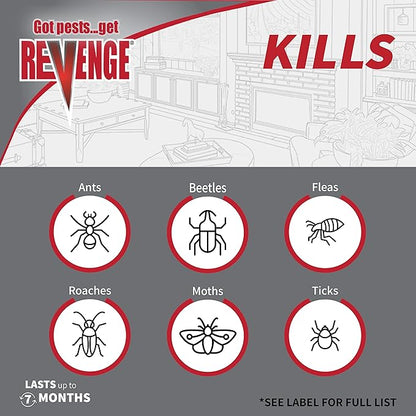 Revenge Total Release Flea Fogger, Pack of 3 6 oz Ready-to-Use Cans, Long Lasting Formula Kills Fleas and More