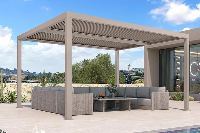 PURPLE LEAF Patio Furniture Set 13 Pieces Patio Seating Sofas Aluminum Furniture Outdoor Couch Sectional Set with Cushions and Aluminum Table Patio Conversation Sets Beige