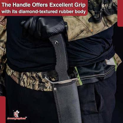Armory Replicas™ - Hunting Outdoor Survivors Sporting Sawback Knife 17 Inches Silver
