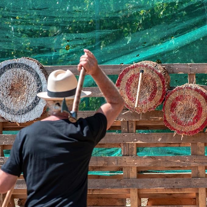 16" Throwing Tomahawks, 2 Pack Axes with High Carbon Steel & Wooden Handle, Ideal for Axe Throwing Game, Recreation & Competition, Gift for Men