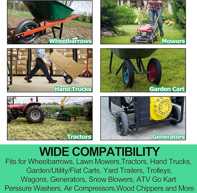 4.10/3.50-4" Inner Tubes, 2 Pack Heavy Duty 4.10 3.50-4/410/350-4 Replacement Tire Inner Tube with Bent Valve Stem for Wheelbarrow, Lawn Mower, Hand Truck, 4" Cart, Tractor, Dolly, Trailer, etc