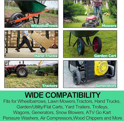 4.10/3.50-4" Inner Tubes, 2 Pack Heavy Duty 4.10 3.50-4/410/350-4 Replacement Tire Inner Tube with Bent Valve Stem for Wheelbarrow, Lawn Mower, Hand Truck, 4" Cart, Tractor, Dolly, Trailer, etc