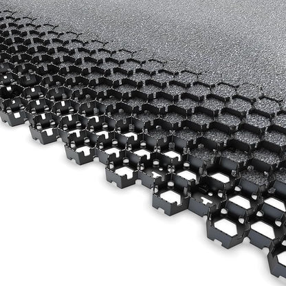 Standartpark Vodaland Permeable Pavers - HexPave Grass & Gravel Permeable Paver System - 100% Recycled PPE Plastic Pavers, Handles 27,000 lbs, 1" Depth, 1450 s.f / 488 Units