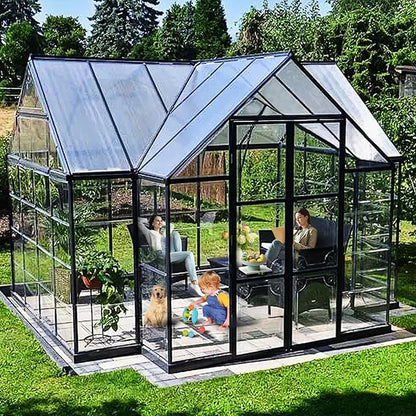 6 Pcs Polycarbonate Greenhouse Panels Polycarbonate Sheets Twin-Wall Roof Panels Waterproof UV Protected Clear Corrugated Plastic Roofing for Greenhouse Replacement(4' x 2' x 0.24'')