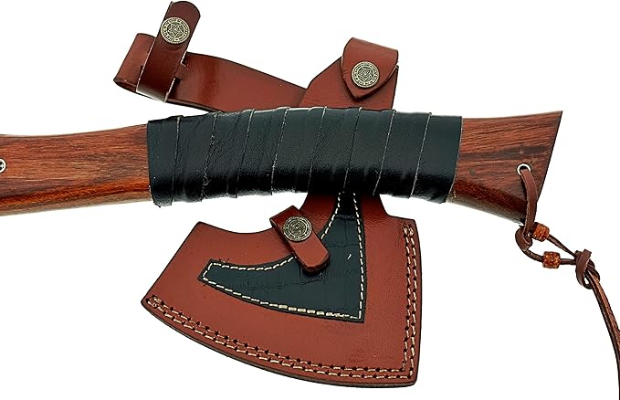 Carbon Steel Blade Viking Axe Hatchet Tomahawk Hunting Knife Camping Outdoor. SM144