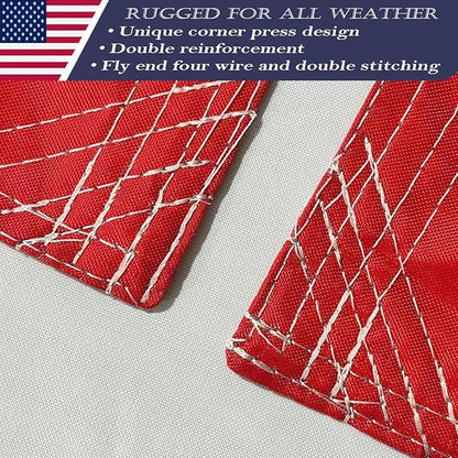 Double Sided Californian State Flag 3x5 Made in USA Outdoor Heavy Duty 3 Ply Nylon Californian Flags with White Starting Tape and 2 Brass Grommets