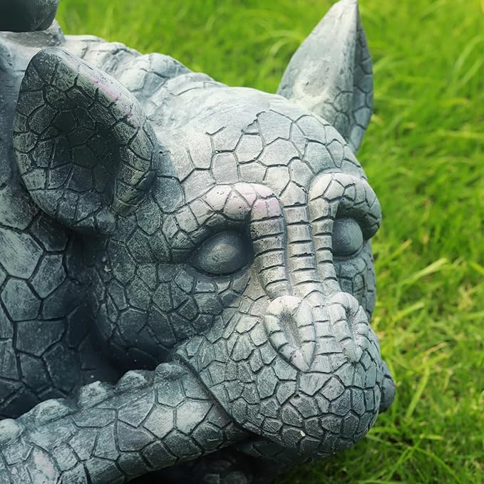 Large Sleeping Dragon Garden Outdoor 22" L Statue Mythical Decor for Lawn Yard Patio Pond Porch Deck Baby Sleeping Dragon Ornament Birthday Presents for Friends Family