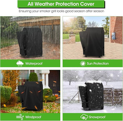 Grill Cover Compatible with Lexington 500, Wood Pellet Smoker Cover for Pit Boss Pro 600, Tailgater, Lexington 540, Waterproof Fade Resistant