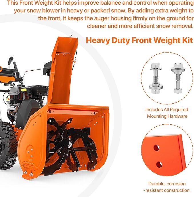 Front Weight Kit Replacement for Ariens SNO-Thro Snow Blowers 916, 920, 921, 924, 926, 932, 939 Series – Improves Balance & Stability,Part# 72406500