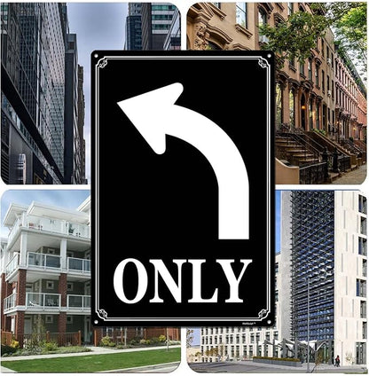 12x16" Right Turn Only Arrow Signs - High-Intensity Aluminum Parking Lot Sign, Weatherproof & Fade-Resistant, Ideal for Outdoor & Indoor Use - Curbside Sign
