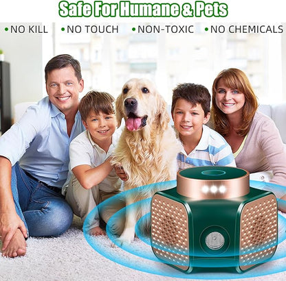 2 Pack Ultrasonic Rodent Repeller Plug-in, Electronic Mouse Repellent Devices for Mice Rat Squirrel Bat Roach Spider Ant Bug, Indoor Pest Rodent Control for Home, Kitchen, Garage, Attic