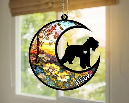 Personalized Dog Memorial, Custom Name Soft-Coated Wheaten Terrier Dog Christmas Ornament, Custom Breeds, Pet Loss Light Catcher, Gifts for Lovers Loss of Pet Sympathy on Mothers Day Christmas
